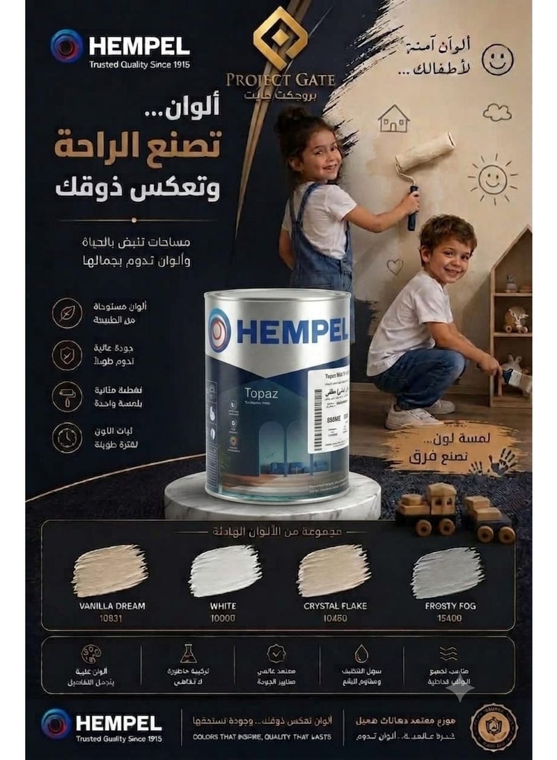 Hempel Plastic Silk Gloss Paint 1 Liter - Image 2