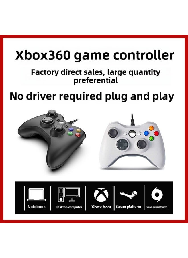 Generic XBOX360 Wired All-in-one Laptop Switch Gamepad Drive-free USB Interface P3.-Product Color:Ice And Snow White [with Color Box*supports Pc+360 Host]  - Image 2