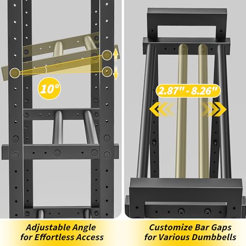 LarFaFa 3-Tier Adjustable Dumbbell Rack, Weight Rack for Home Gym Storage, Heavy Duty Weight Stand for Dumbbells, Kettlebells & Free Weights, Space-Saving Dumbbell Rack Stand Only(Up to 450LB Capacity) - Image 4