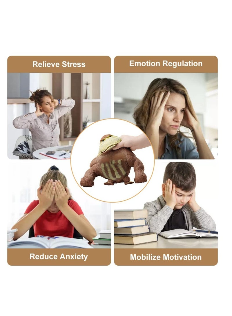 Excefore Squishy Monkey Decompress and Squeeze Stress Toy, Animal Styling Stress Relief Stretchy Toys, Stress Relief Squishy Monkey Toy, Elastic and Soft Fidget Toy, Gift for Children and Adults Birthday - Image 4