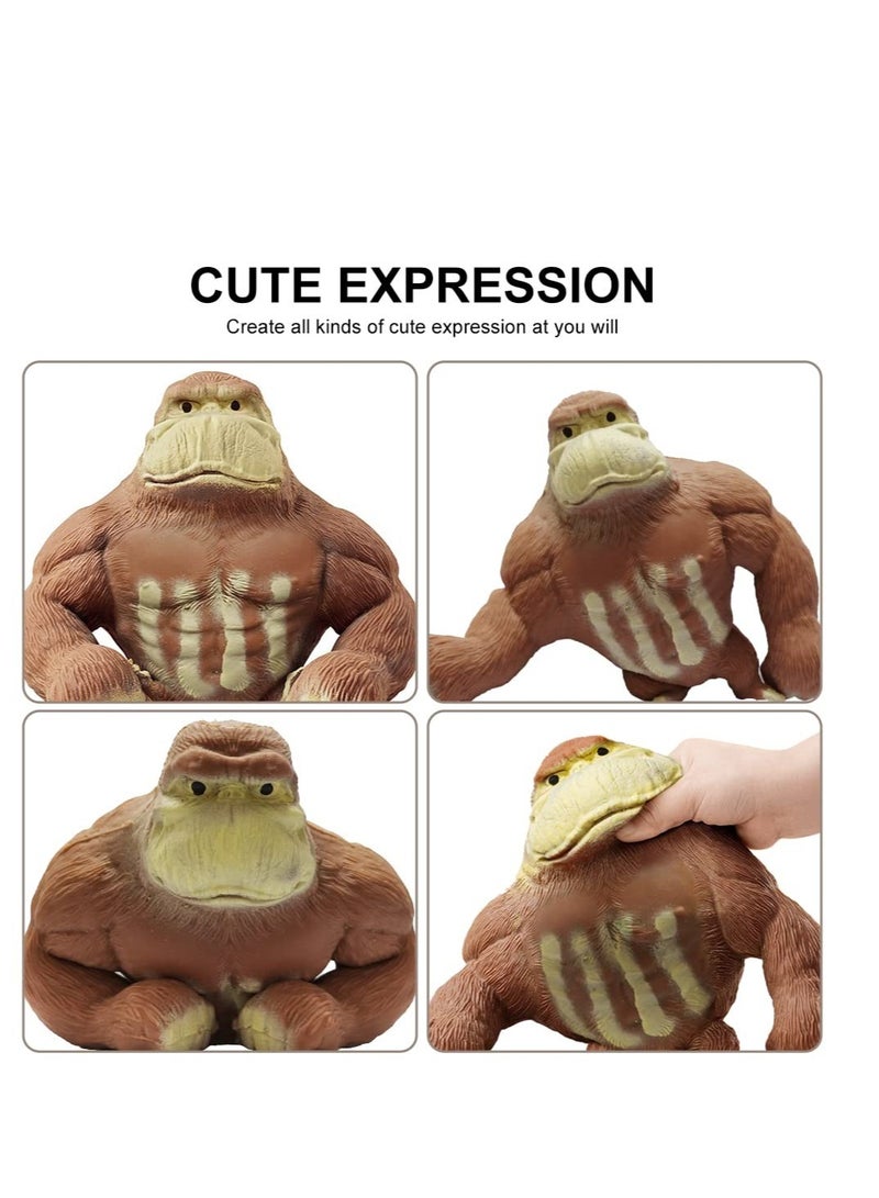 Excefore Squishy Monkey Decompress and Squeeze Stress Toy, Animal Styling Stress Relief Stretchy Toys, Stress Relief Squishy Monkey Toy, Elastic and Soft Fidget Toy, Gift for Children and Adults Birthday - Image 3