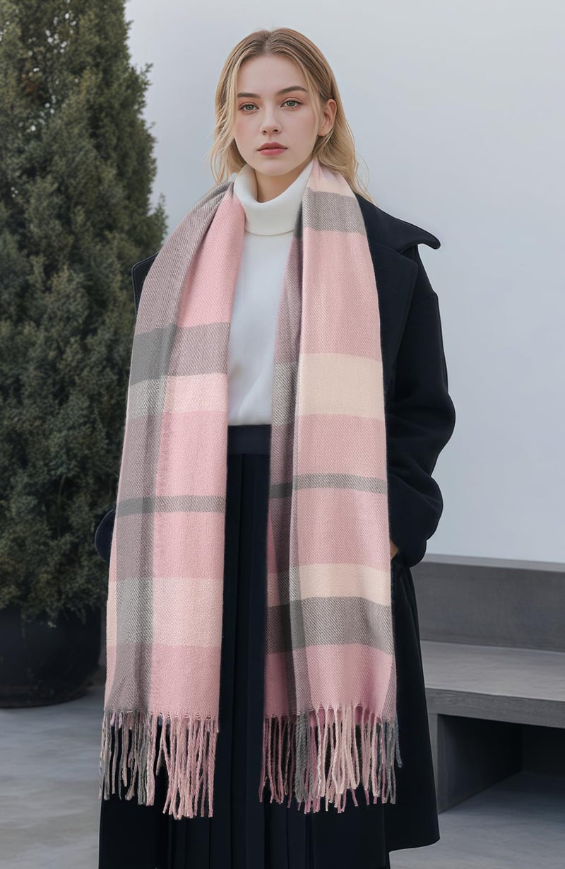 Pleneal Scarf for Women - Womens Winter/Fall Blanket Scarf, Long Plaid Shawls and Wraps, Cashmere Feel Fashion Pashmina Scarves - Image 4
