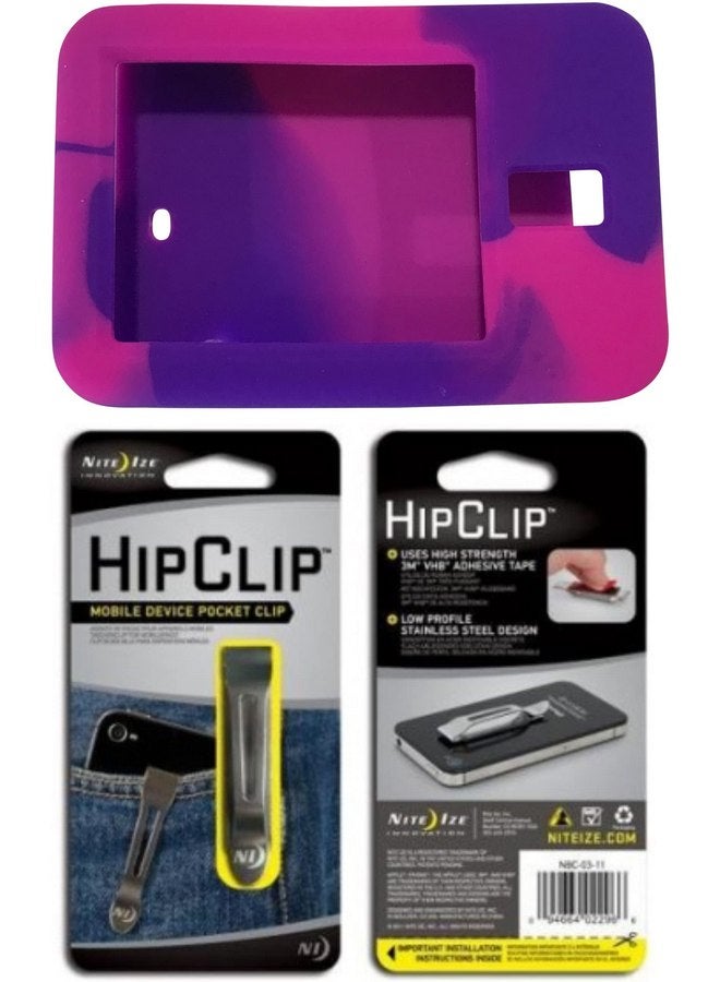 RockaDex Tandem T-Slim pump case & clip combo. (Pink/Purple Mix) - Image 1