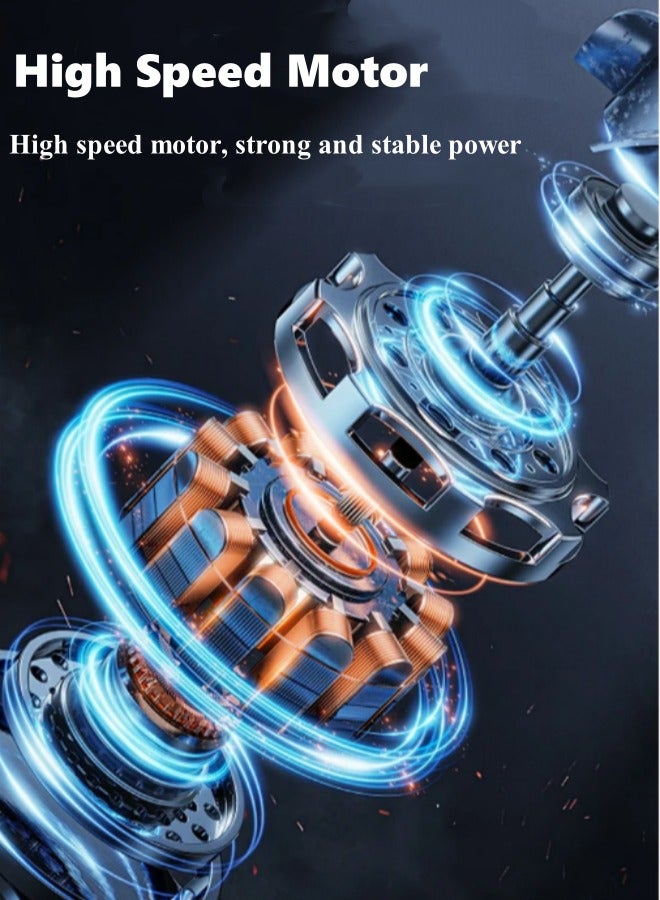 أوبتيكو جهاز خفق حليب كهربائي بثلاث خفاقات، مضرب قهوة كهربائي يدوي، خلاط مشروبات، صانع رغوة قابل لإعادة الشحن، خلاط مشروبات، مضرب بيض، محرك كهربائي، عصا خفق، 3 سرعات قابلة للتعديل للاتيه، الكابتشينو، الشوكولاتة الساخنة، البيض (أبيض) - Image 5