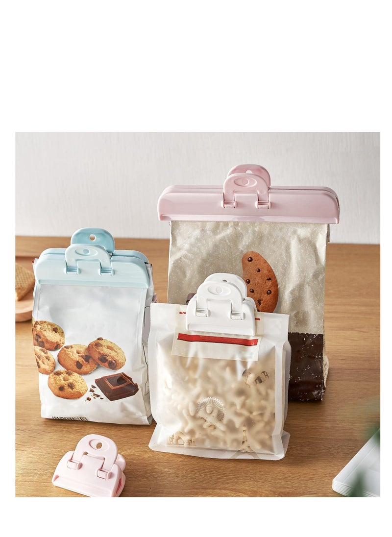 Chip Clips Bag Clips, Food Heavy Duty Snack Bags and Large for Storage, Bread Bags, (6 Pcs, White)