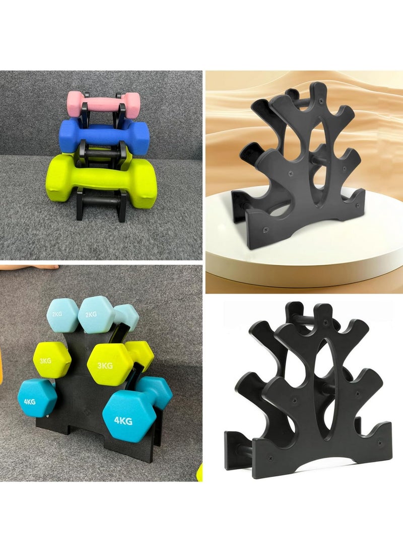 Oasisgalore 3-Tier Dumbbell Rack Stand for Home Gym - 20kg Capacity Weight Holder, Compact Storage  - Image 5