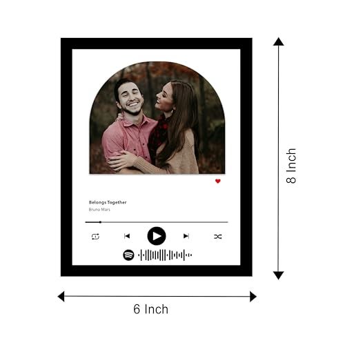 SNAP ART Spotify Photo Frame Customised Gift For Wall & Table | Customize photo frames with photo | Personalized Collage With Scannable Song Code, Gifts for Birthday, Love, Friends & Family - Image 4