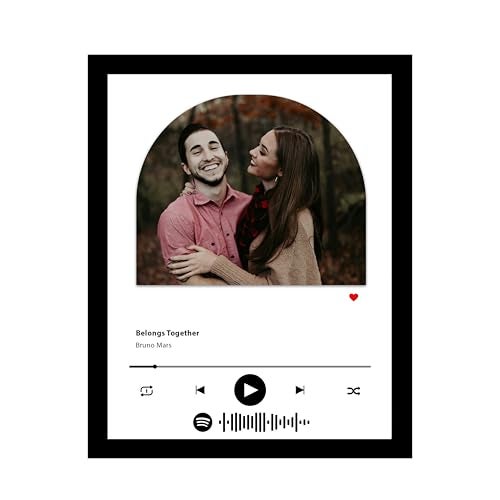 SNAP ART Spotify Photo Frame Customised Gift For Wall & Table | Customize photo frames with photo | Personalized Collage With Scannable Song Code, Gifts for Birthday, Love, Friends & Family - Image 1