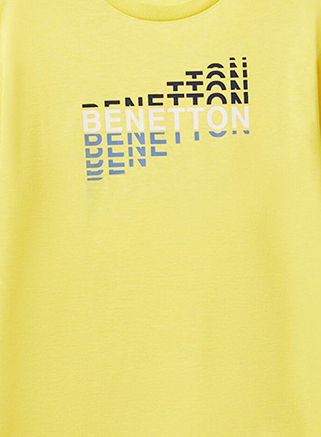 بينيتون تي شيرت للأولاد بأكمام قصيرة قطن 100٪ - Image 1