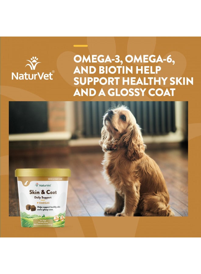 NaturVet NaturVet Skin and Coat Plus Breath Aid for Dogs, 70 ct Soft Chews, Made in The USA with Globally Source Ingredients - Image 3