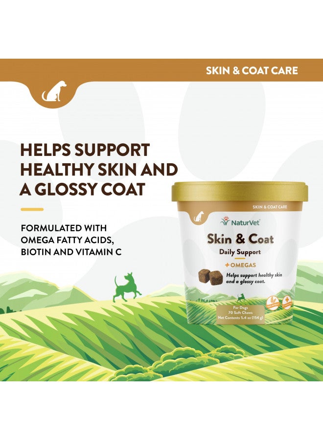 NaturVet NaturVet Skin and Coat Plus Breath Aid for Dogs, 70 ct Soft Chews, Made in The USA with Globally Source Ingredients - Image 2
