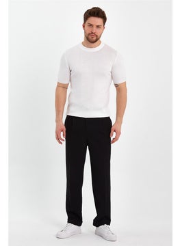 Cool Tarz Cool Style White Men's Half Turtleneck Plain Knitwear T-SHIRT-TRZ19129R12S  - Image 2