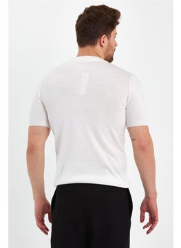 Cool Tarz Cool Style White Men's Half Turtleneck Plain Knitwear T-SHIRT-TRZ19129R12S  - Image 5