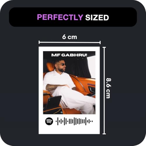 Funk You Store Karan Aujla Poster | Karan Aujla Mini Poster Kit (Set of 18) | Punjabi Singer Karan Aujla (8 x 6 cm) with Spotify Codes | Posters for Phone Accessories, Bedroom, Office, room decoration (C_029) - Image 4