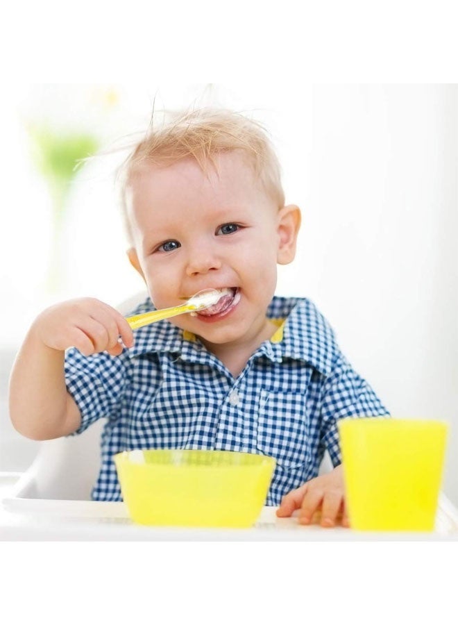 Baby Silicone Spoons, 4PCS Baby Training Feeding Spoons for First Stage 4 Months Toddlers, Infants Utensils Feeding Supplies, Soft Tip BPA Free Gum-Friendly Dishwasher Boil-Proof - Image 4