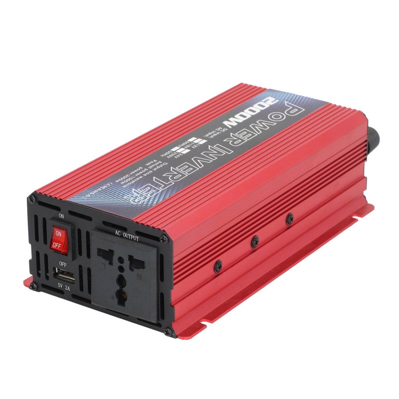 Rohs 2000W Power Inverter DC 12V to AC Modified Sine Wave - 1000W Actual Power Aluminum Alloy with 6 Protections - Silent Fan Design for Vacation Camping - Image 3