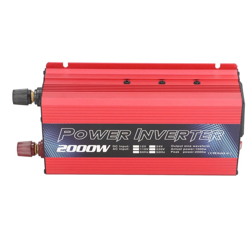 Rohs 2000W Power Inverter DC 12V to AC Modified Sine Wave - 1000W Actual Power Aluminum Alloy with 6 Protections - Silent Fan Design for Vacation Camping - Image 4