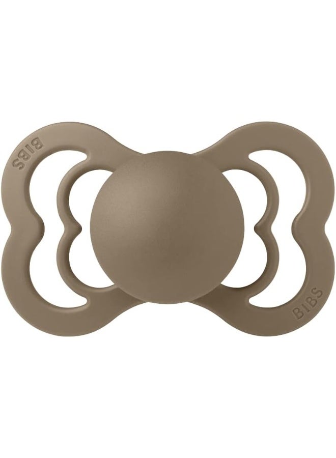 BIBS لهاية سيليكون بوبس سوبريم حجم 2 للأطفال (+6 أشهر) 2 قطع - فانيلا / بلوط داكن - Image 4