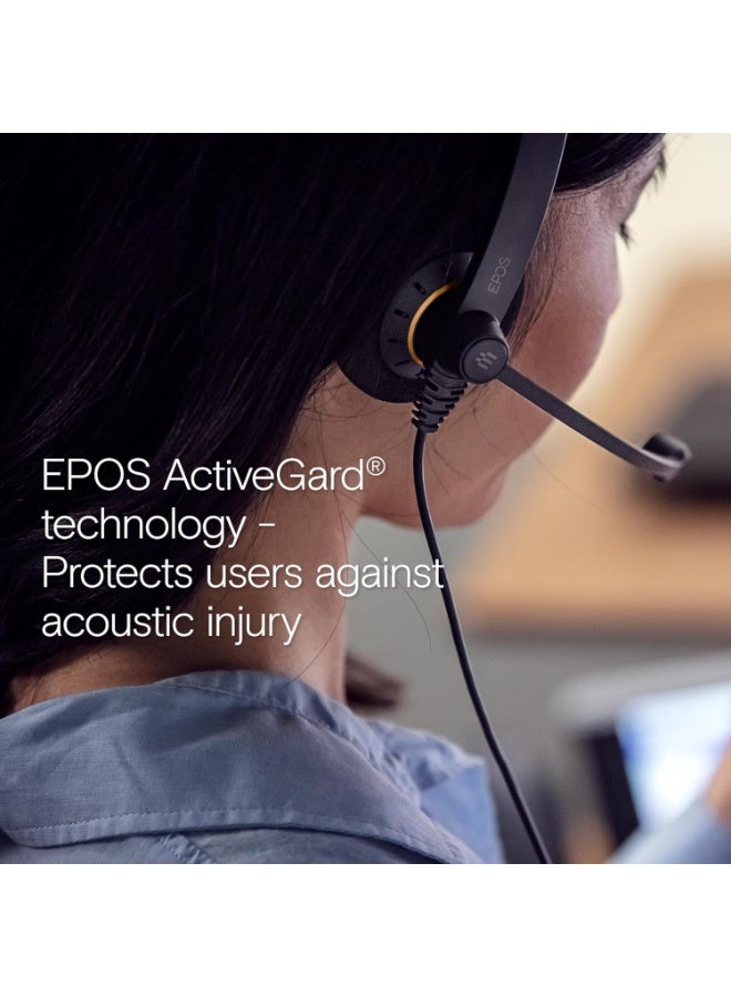 EPOS سماعة سنايزر SC 75 USB MS (507086) - سماعة أعمال مزدوجة الجوانب | لسكايب للأعمال، مع الهاتف المحمول، الجهاز اللوحي، الهاتف البرمجي، والكمبيوتر | صوت عالي الدقة وميكروفون مانع للضوضاء (أسود) - Image 5