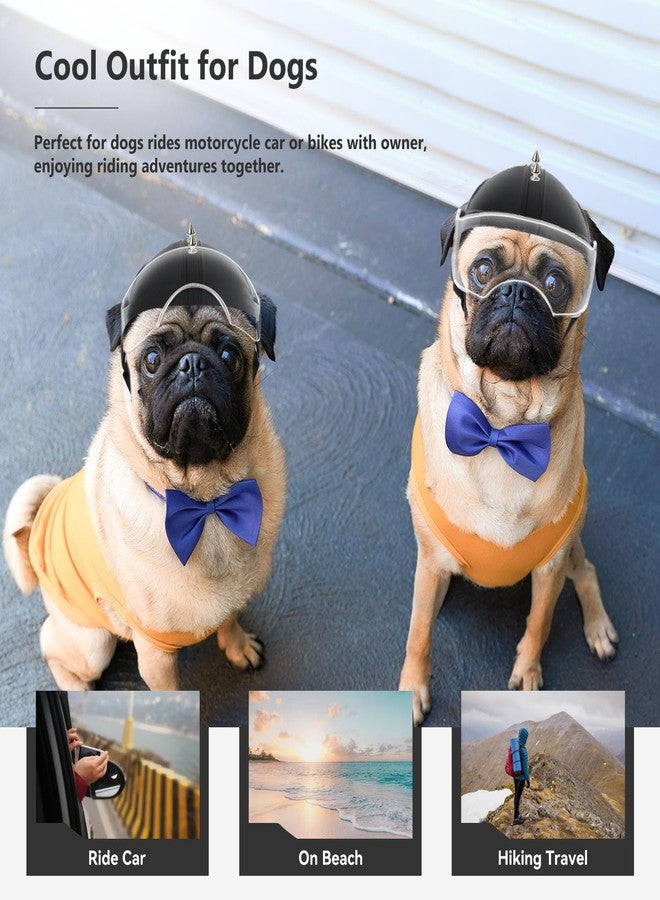 Billionchains Dog Helmet for Small Breed Cool Pet Motorcycle Helmet with Drop-Down Clear Visor (with Rivets) - Image 5
