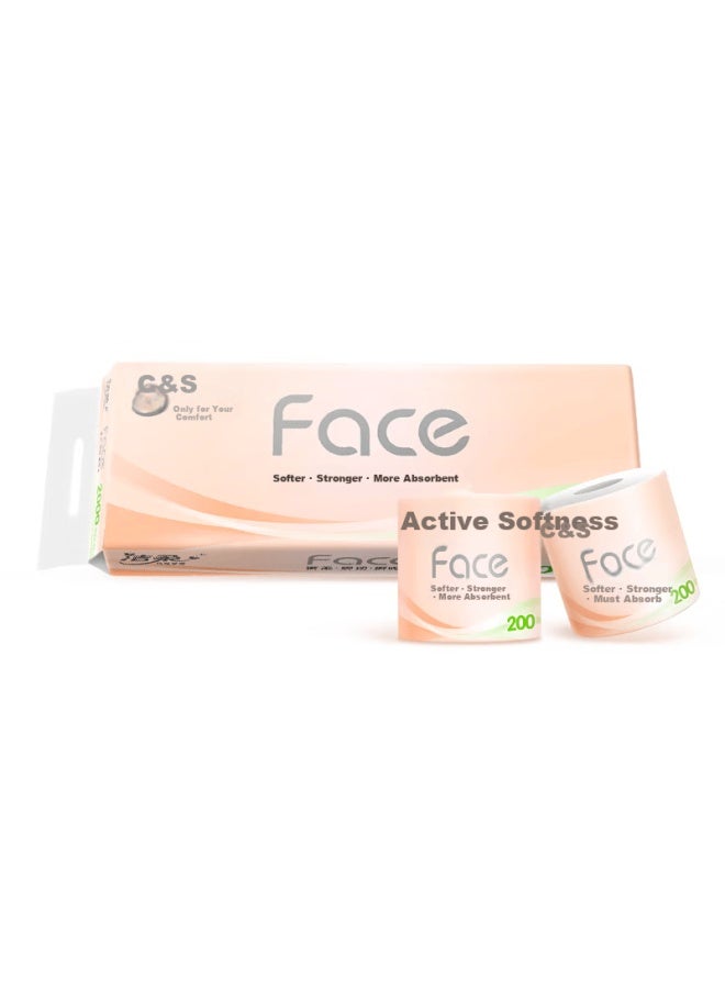 Clean And Soft C&s Core Roll Paper Pink Face 4-ply 200g 10 Rolls Pj214-60r Single Pack - Image 4