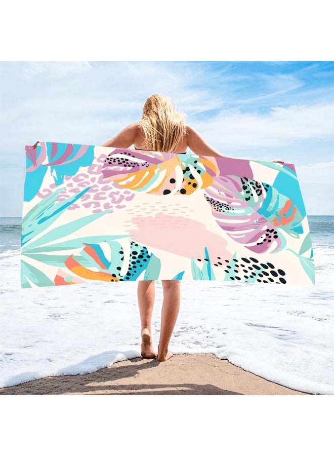 Double-sided Terry Printed Beach Towel Microfiber Adult Swimming Bath Towel Quick-drying Double-sided Velvet