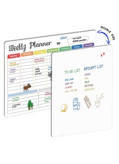 Cool Baby COOLBABY Magnetic Dry Erase Calendar Whiteboard for Refrigerator 3 Boards Included Monthly Weekly Daily Calendar Whiteboard for Family Planner Kitchen Schedule Board 6 Markers 1 Eraser  - Image 3