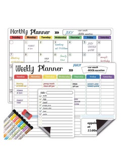 Cool Baby COOLBABY Magnetic Dry Erase Calendar Whiteboard for Refrigerator 3 Boards Included Monthly Weekly Daily Calendar Whiteboard for Family Planner Kitchen Schedule Board 6 Markers 1 Eraser  - Image 4