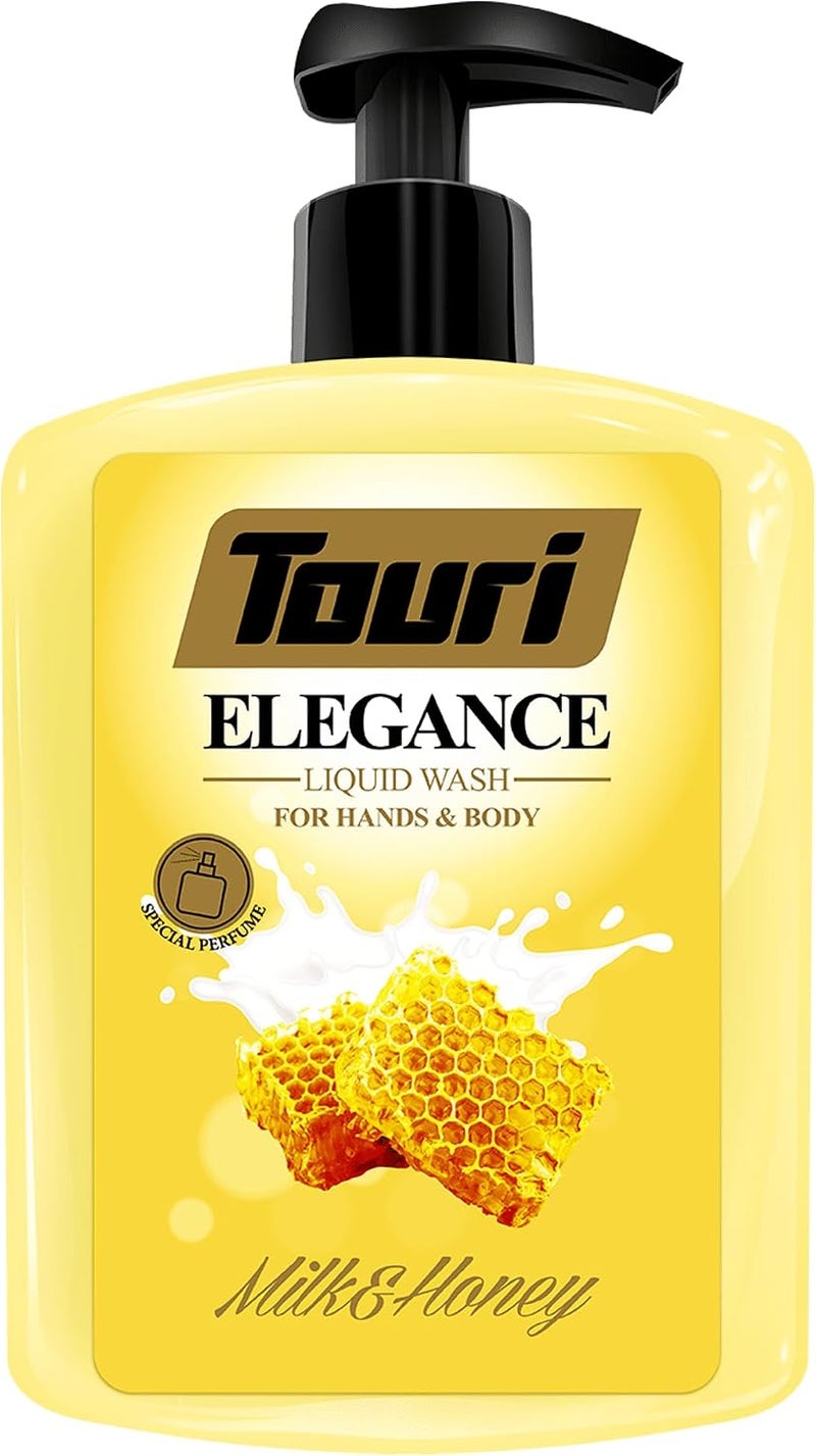 Touri Elegance Milk and Honey Scent Liquid Hand Soap 500 ml - Image 1
