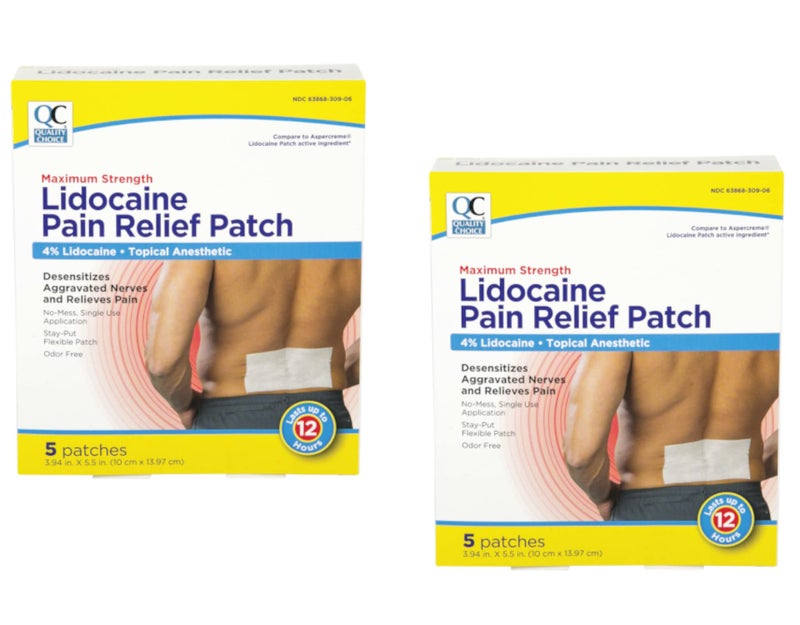 Quality Choice Quality Choice Lidocaine Relief 5 Patches Maximum Strength Lidocaine 4 2 Pack