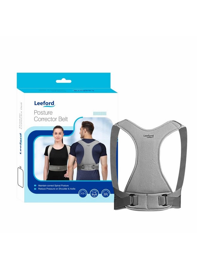 Leeford Posture Corrector Belt For Men & Women(Small) Back Support For Back Pain,Straighten Back & Shoulder Support With Adjustable,Breathable Material|Shoulder Pain Relief Back Brace For Spine - Image 1