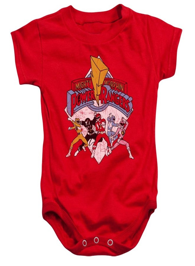 Trevco Infant Power Rangers Retro Rangers Infant Onesie Size 18 Mos Red - Image 2