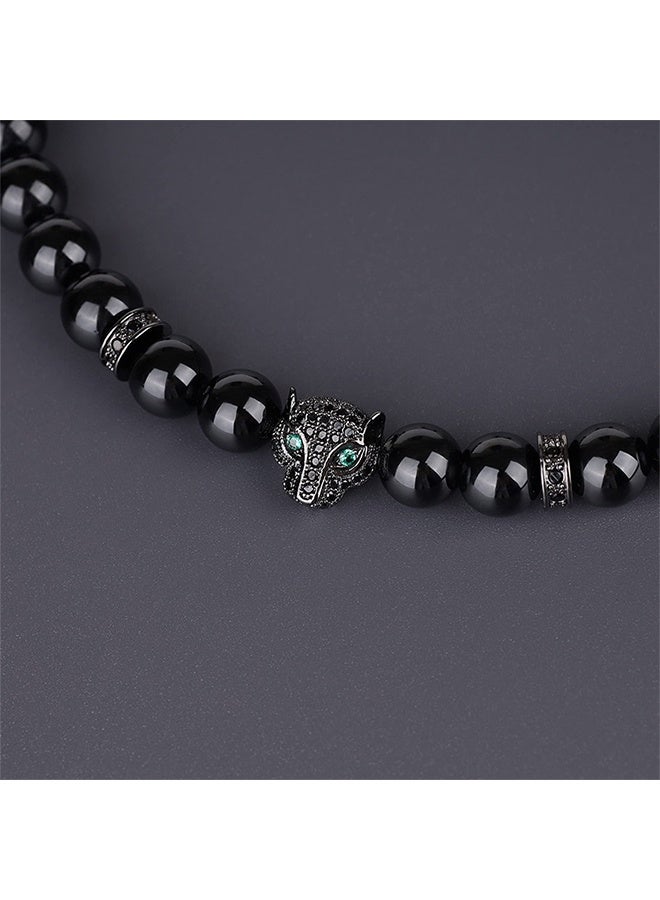 Black Agate Beaded Bracelet, Fashionable Black Panther Elements, Bringing Strength and Courage, Gift for Men and Women - Image 3