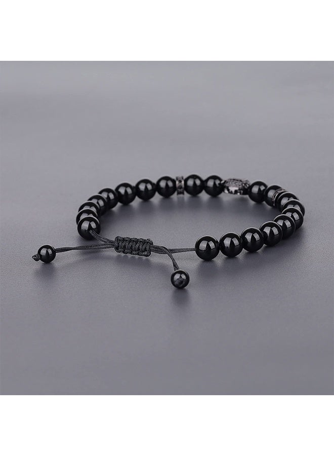 Black Agate Beaded Bracelet, Fashionable Black Panther Elements, Bringing Strength and Courage, Gift for Men and Women - Image 4