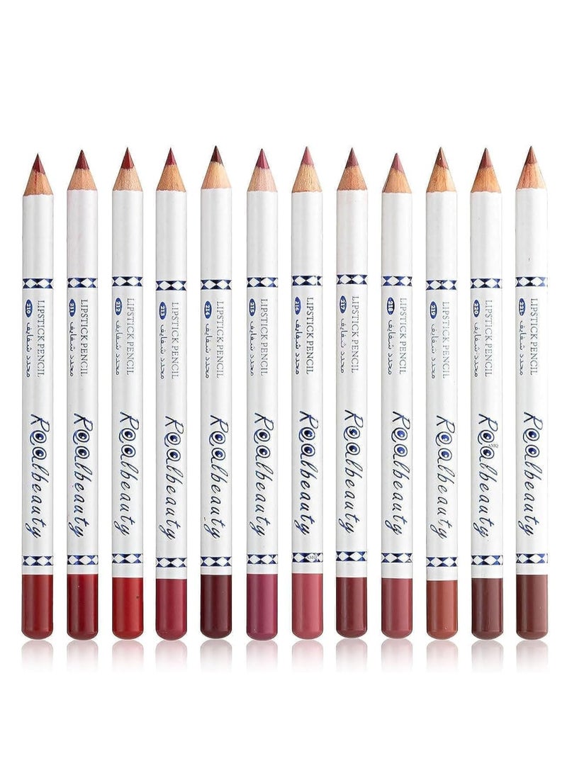 ريال بيوتي مجموعة أقلام تحديد الشفاه مكونة من 12 قطعة متعدد الألوان - Image 1