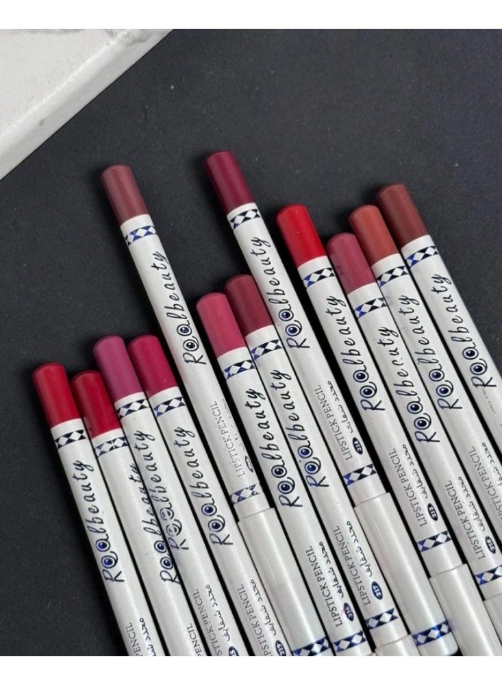 ريال بيوتي مجموعة أقلام تحديد الشفاه مكونة من 12 قطعة متعدد الألوان - Image 5