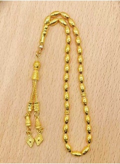 Fianser Tasbih 33 Prayer Beads 4*7 mm Golden Tasbeeh Zikr Muslim Islamic Arabic Tassels Luxury Exquisite  - Image 2