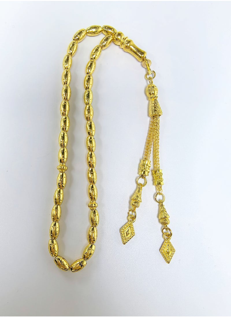 Fianser Tasbih 33 Prayer Beads 4*7 mm Golden Tasbeeh Zikr Muslim Islamic Arabic Tassels Luxury Exquisite  - Image 5