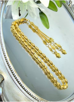 Fianser Tasbih 33 Prayer Beads 4*7 mm Golden Tasbeeh Zikr Muslim Islamic Arabic Tassels Luxury Exquisite  - Image 1
