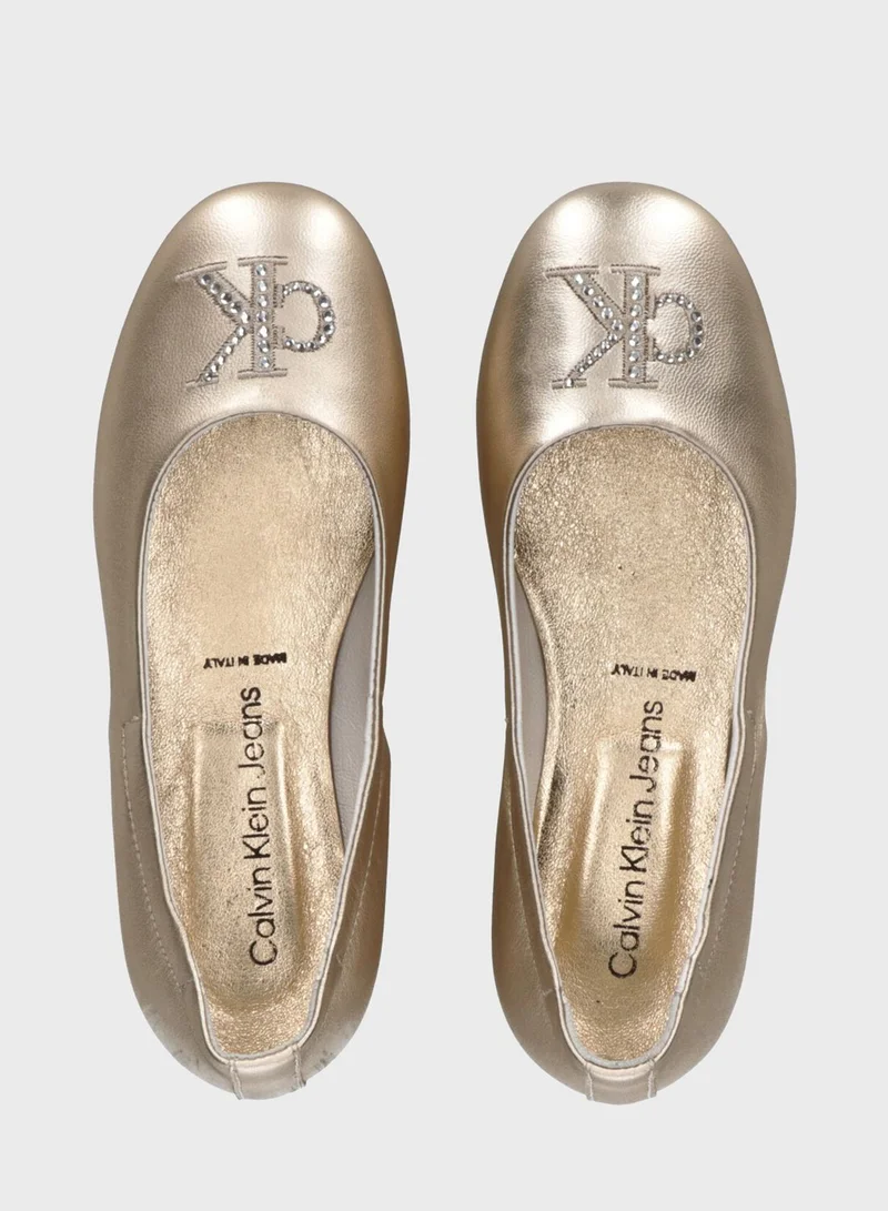 Calvin Klein Jeans Youth Slip On Ballerinas