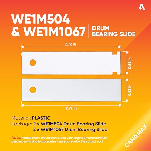 Canamax WE1M504 & WE1M1067 Dryer Drum Bearing Slide Glide kit - Compatible with GE Kenmore Hotpoint Sears RCA Dryers - Replace WE1M333 AP3206716 WE1M481 WE1M316 AP5668531 WE1M507 - Pack of 2 - Image 2
