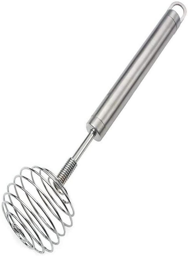 MVM Enterprise Sping Egg Beater Manual Egg Beater Stainless Steel Manual Egg Beater Hand Egg Mixer Eggbeater Blender Stirring Beater Cream Frother Flour Stirrer Steel Spiral Egg Beater - Image 1