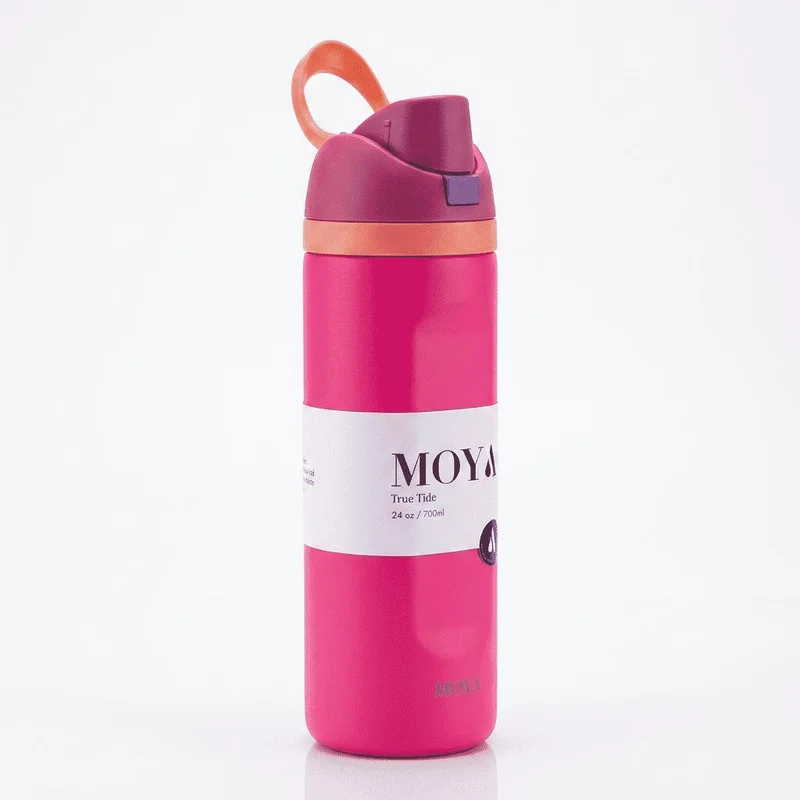 Moya 709 ml Moya "True Tide"  24oz Insulated Sustainable Water Bottle Hot Pink  | Best Price UAE