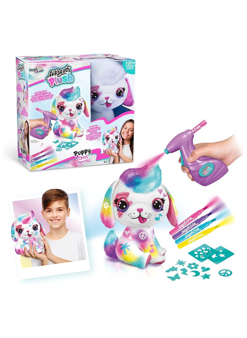 Canal Toys Canal Toys | Puppy Airbrush Plush | Spray Art Kit | Creative Fun | DIY Customizable Plush  - Image 1