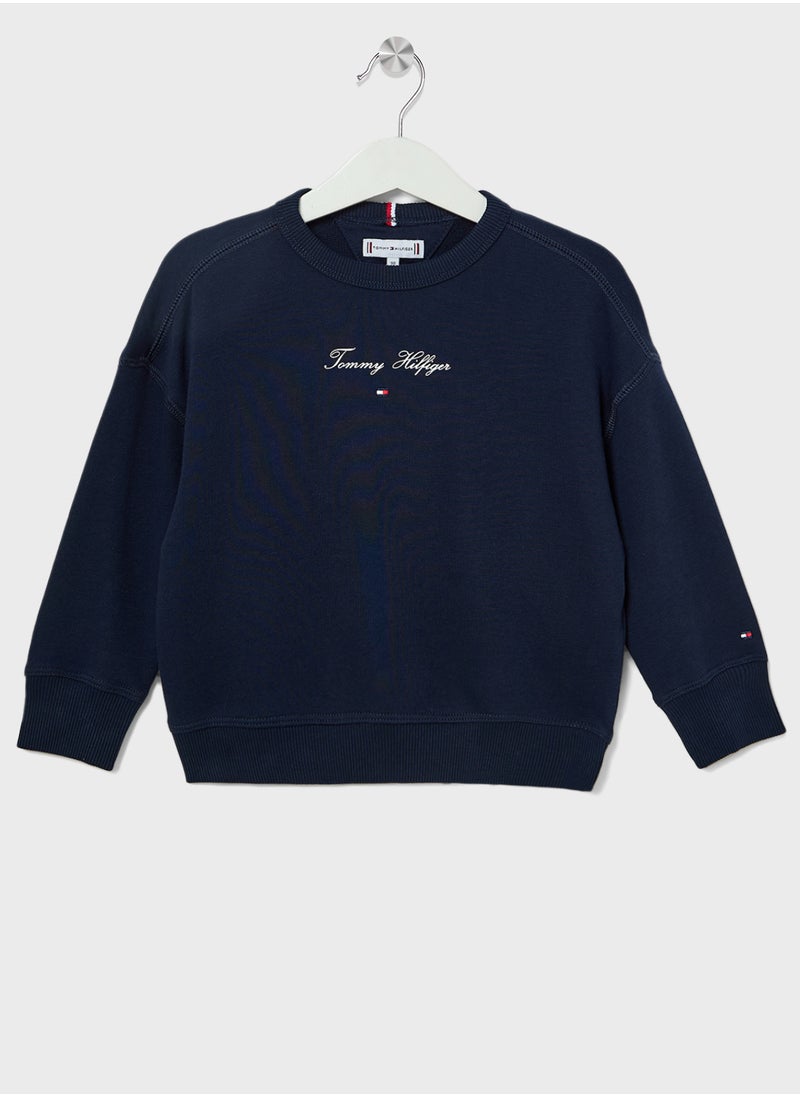 TOMMY HILFIGER Kids Essential Logo Crew Neck Sweatshirt  - Image 1