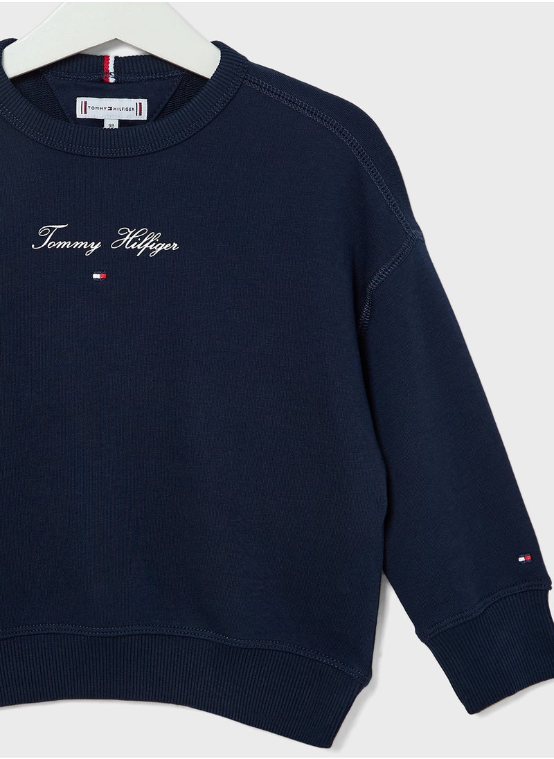 TOMMY HILFIGER Kids Essential Logo Crew Neck Sweatshirt  - Image 3