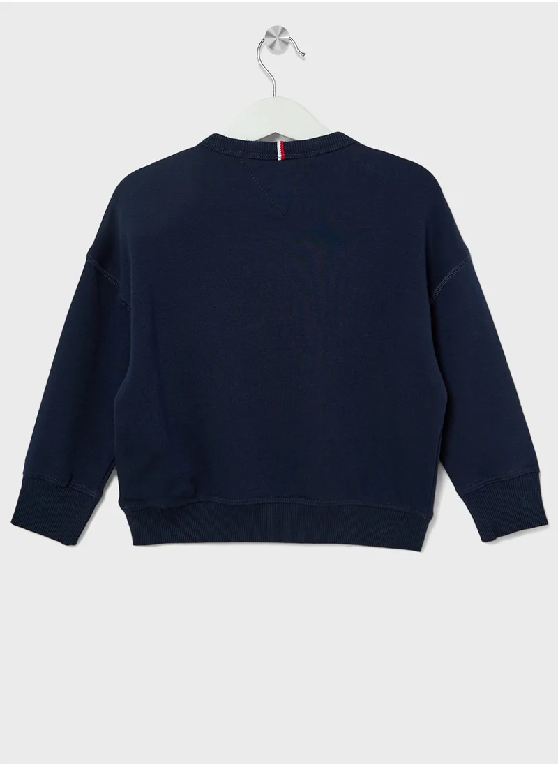 TOMMY HILFIGER Kids Essential Logo Crew Neck Sweatshirt