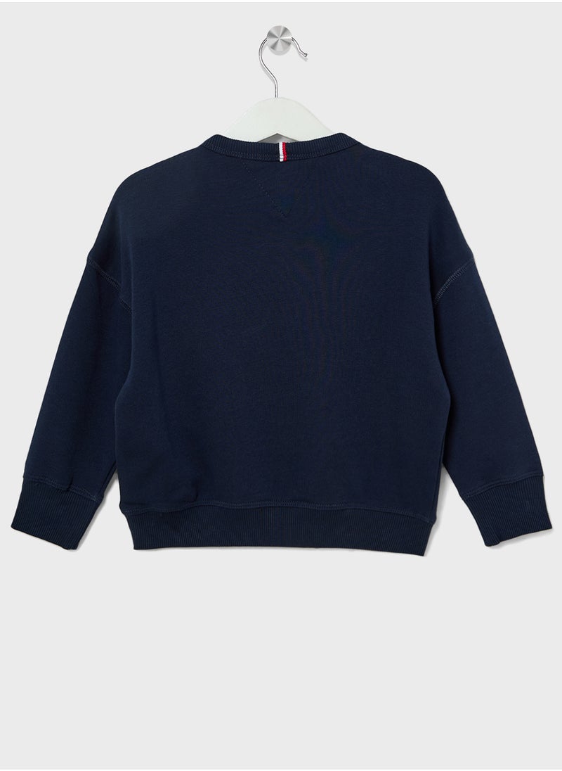 TOMMY HILFIGER Kids Essential Logo Crew Neck Sweatshirt  - Image 2