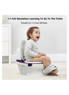 Cute Baby Potty Training Toilet Seat, Toddler Potty Chair with Soft Seat and Splash Guard, Removable Potty Bowl for Toddlers, Infants, and Kids  - Image 5