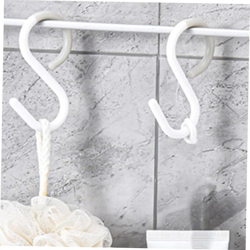 Ciieeo 12 Pack White Plastic S Hooks Non Slip Design for Kitchen Bathroom Wardrobe Storage - Image 5